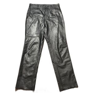 Motorcycle Pants Men Biker Sport Motorbike Genuine Leather Pants Riding sz 34